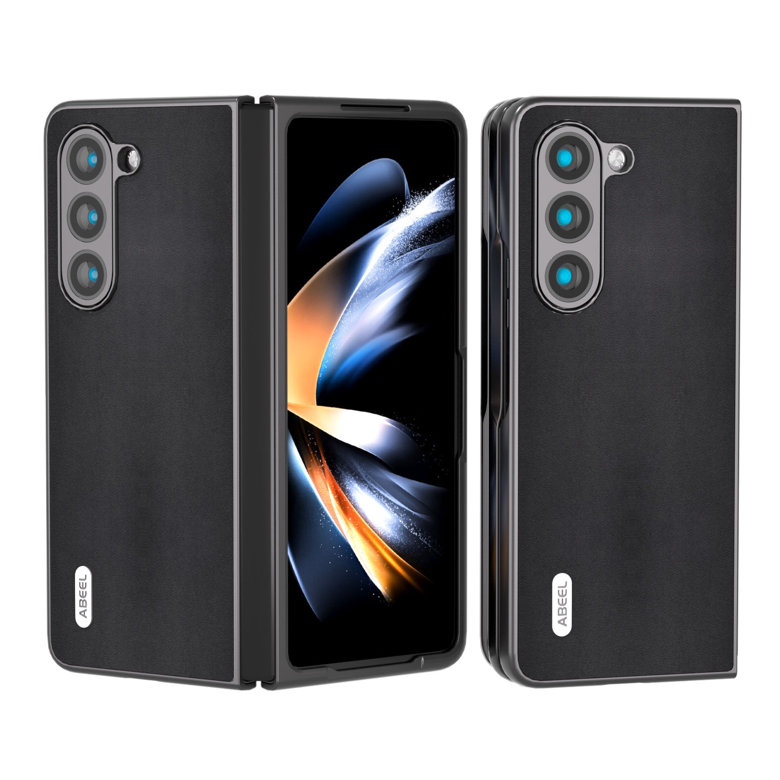 ABEEL pro Samsung Galaxy Z Fold5 5G nárazuvzdorné pouzdro na telefon z pravé hovězí kůže pevný skládací kryt na počítač ABEEL pro Samsung Galaxy Z Fold5 5G nárazuvzdorné pouzdro na telefon z pravé hovězí kůže pevný skládací kryt na počítač
